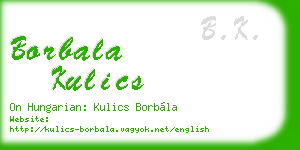 borbala kulics business card