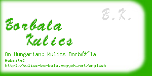 borbala kulics business card